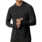 COOFANDY Mens UPF 50+ Hoodie Shirts Long Sleeve Rash Guard Sun Protection Fishing Shirts Lightweight Quick Dry Hoodies