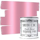 Shabby Chic Chalk Furniture Paint: Luxurious Metallic Paint, Craft Paint for Home Decor, DIY, Wood Cabinets - All-in-One Paints with Shiny Metallic Finish [Metallic Pink Grape] - (8.5 oz Covers 32 sf)
