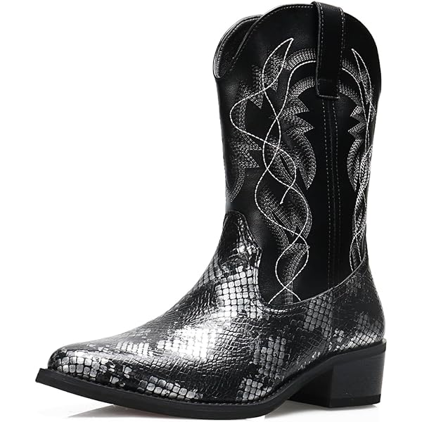 Amazon.com | Exotic Leather Cowboy Boots Python Color Natural