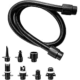 Aoiiefe Electric Pump Adapter Hose Kit for SUP, Kayak &amp; Inflatables | 7-in-1 Paddle Board Hose Air Inflator Nozzle Connector Set, Compatible with SUP, Kayak, Inflatables, Air Mattress, Yoga Balls