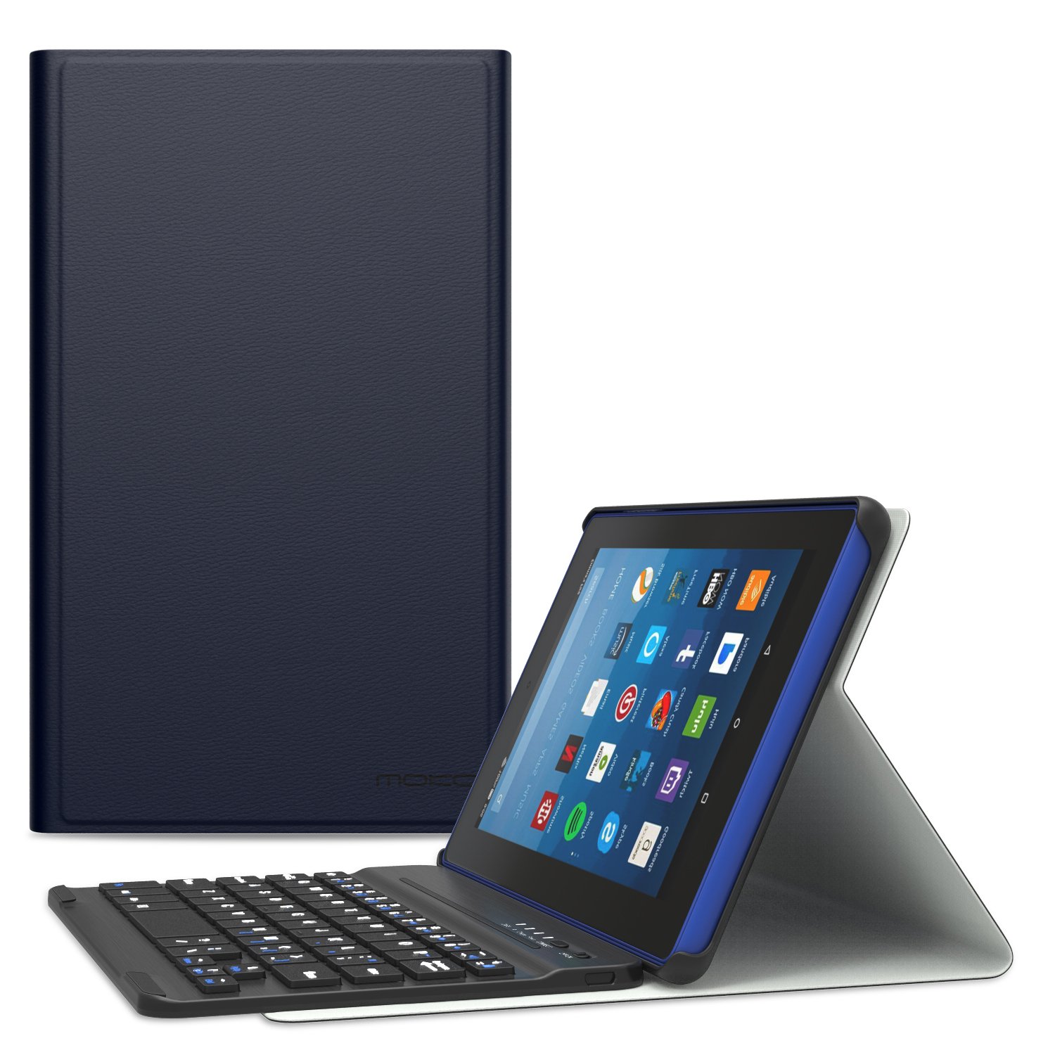 Details About Moko Wireless Removable Keyboard Case Smart Cover For Amazon Fire Hd 8 2018 2017