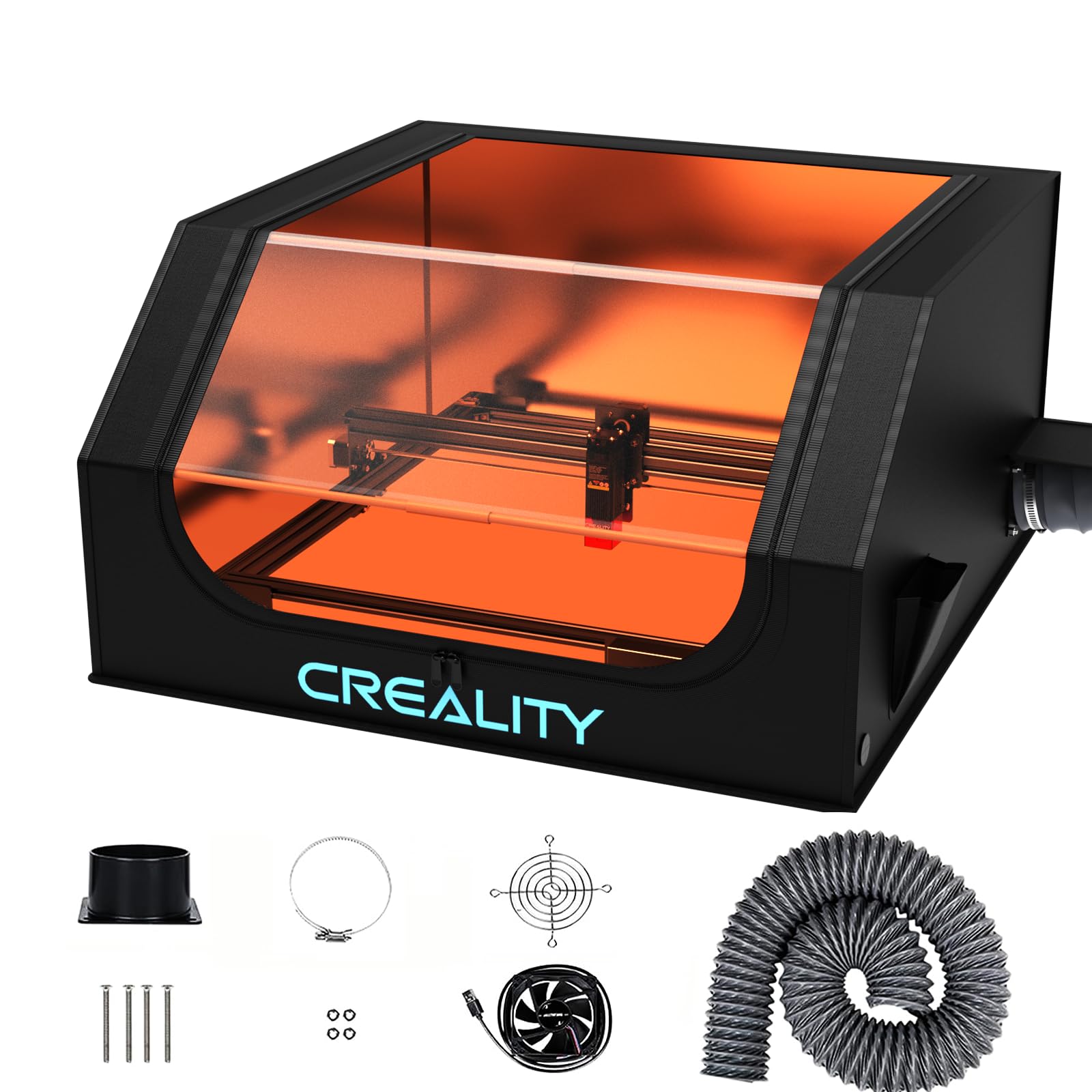 Photo 1 of Creality Enclosure for Laser Engraver,Laser Engraving Machine Protective Cover with Eye Protection, Insulates Against Fumes and Odors for Laser Cutting Enclosure Tent