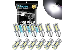 Alopee 1156 LED Bulb Bright White 1141 LED Bulb DC 12V 1156 Bulb Replacement for 1156 7506 1141 1003 RV LED Lights Interior Camper Light Bulbs Trailer Boat RV Light Bulbs 5050 18SMD, Pack of 12
