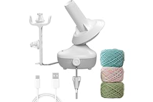 Etcokei Yarn Winder, Electric Yarn Ball Winder for Crocheting, Compact Yarn Cake Winder with Strong Tension Stepless Speed, Automatic Yarn Spinner Roller Wool Winder, Ideal Helper for Knitting Lovers