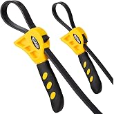 Toolwiz Rubber Strap Wrench Set For Pipes Below 6" &amp; 4" Diameter | For Pipes Below 6" (150mm) &amp; 4" (100mm), Reinforced Adjustable Wrench, For Plumbing, Jar Opening, and Light DIY Tasks
