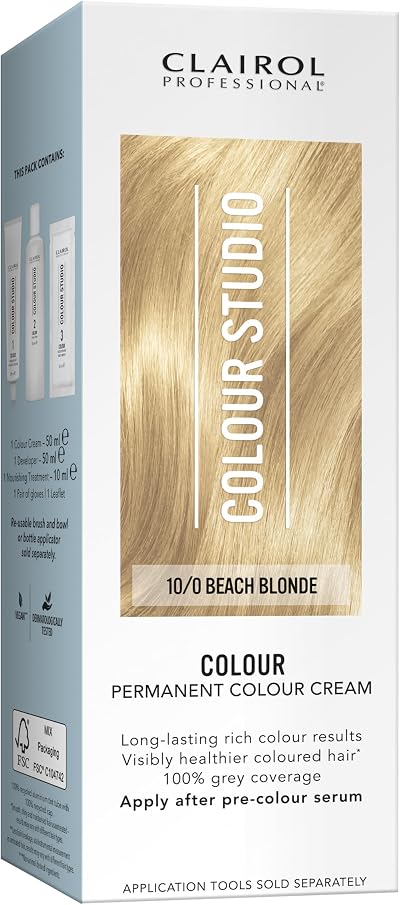 Clairol Colour Studio Permanent Colour Cream Beach Blonde 10/0 50ML