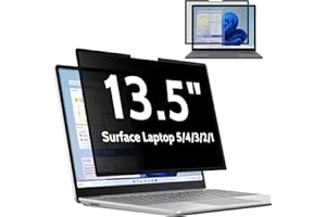Mamol Upgrade Privacy Screen for Microsoft Surface Laptop 1/2/3/4/5 th Gen 13.5 inch, Fully Removable Anti Spy Glare Blue Light Filter, Surface Laptop Privacy Screen Protector 13.5 in