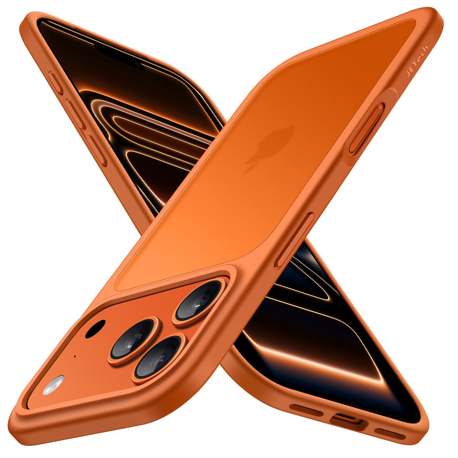 Photo 1 of JETech Matte Case for iPhone 17 Pro 6.3-Inch, Shockproof Military Grade Drop Protection, Frosted Translucent Back Minimalist Phone Cover, Anti-Fingerprint (Orange)