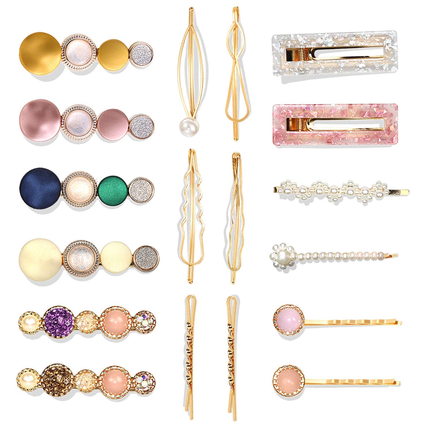 Langwolf Hair Clips for Women Girls, Styling Acrylic and Pearls Hair Barrettes for Ladies Short, Medium, Long, Braids Hair Decorations : Beauty