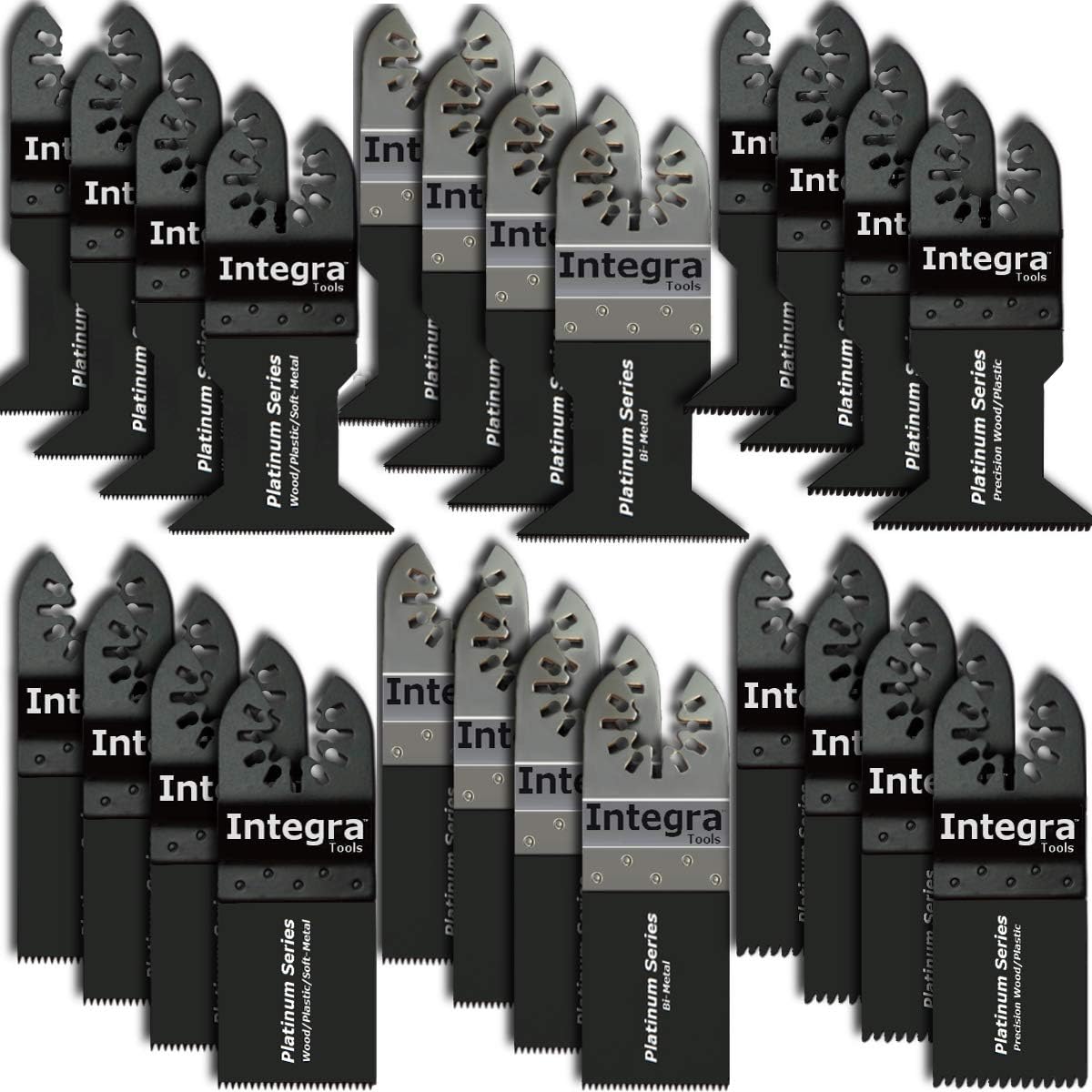 Integra 20pc Mix Saw Wood Bi Metal Precision Pack Oscillating