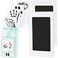 Pearhead Newborn Baby Handprint and Footprint Kit - No Mess Clean-Touch Ink Pad with Impression Cards, Safe for Skin, Perfect Keepsake for Family, Acid-Free, Black, Pack of 2