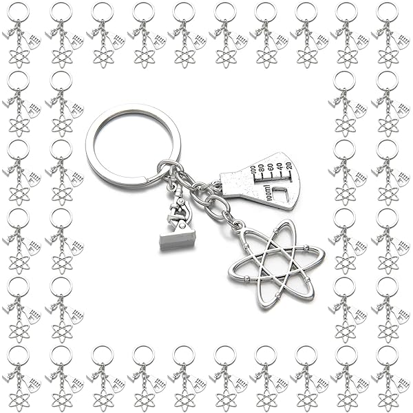Amazon.com: Atom Charm Keychain, Science & Physics Keychain