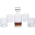 Regal Trunk Whiskey Decanter Set 25oz - Elegant Crystal Barware with 4 Glasses (6.8oz) - Drinkware for Bourbon, Scotch - Unique Gift for Men, Anniversary, Retirement