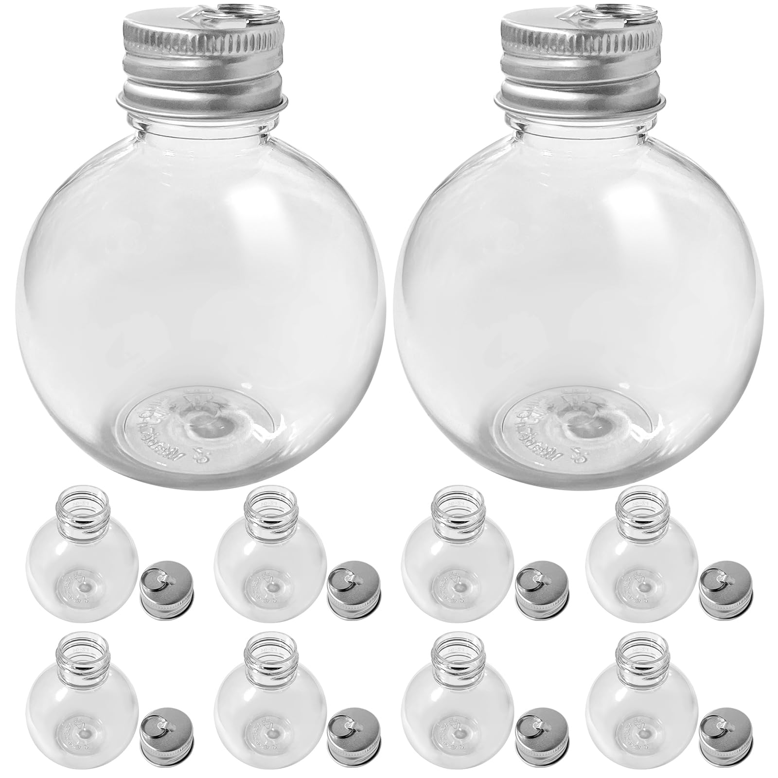 Photo 1 of 10Pcs Booze Balls Christmas Ornaments Fillable Booze,Clear Christmas Ornament Drink Balls,Ornament Shot Glasses for Xmas Home Holiday Wedding Party Decoration