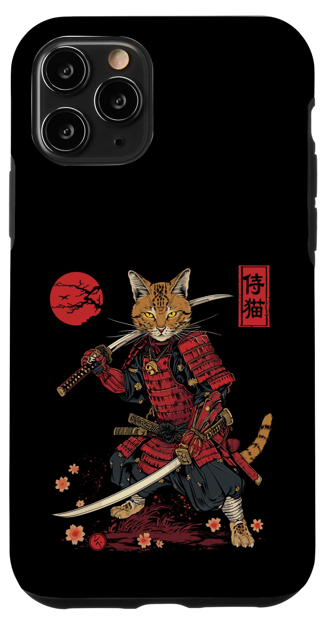 iPhone 11 Pro Samurai Cat, Japanese Cat Art Aesthetic, Cat Lover Case