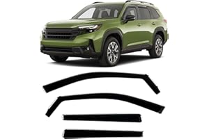 OPTIMAL CO 2025 2026 in-Channel Rain Guards for Subaru Forester Side Window Visor Deflectors Premium Sport Limited Touring Hybrid Wilderness Tinted Vent Shade Protectors