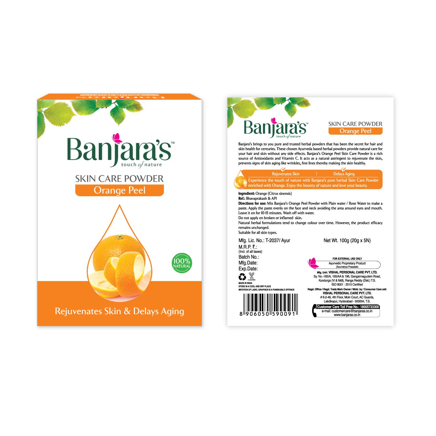 banjaras orange peel powder