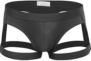 QiaTi Men's Jockstrap Thong Underwear Breathable Mens G-string Briefs Athletic Supporter Male Bikini for Workout Gym