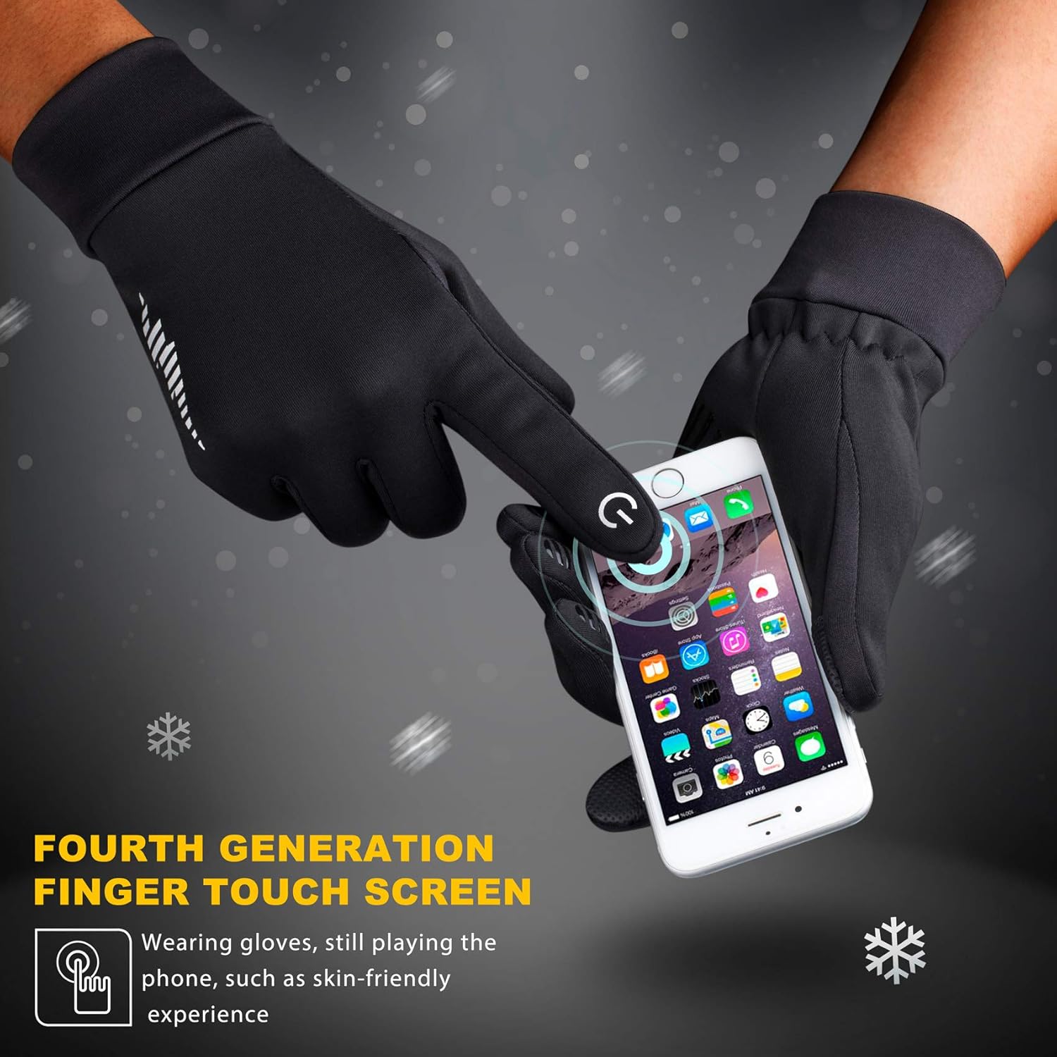SIMARI Winter Gloves Men Women Touch Screen Glove Cold Weather Warm Gloves Workout Gloves Running Cycling Training: Clothing