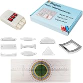 Magnetic Physics Optical Experiment Kit with Adjustable Triple Laser Source, Prisms, Reflectors, Educational Lab Equipment for Light Refraction and Reflection Experiments,Teaching Supplies