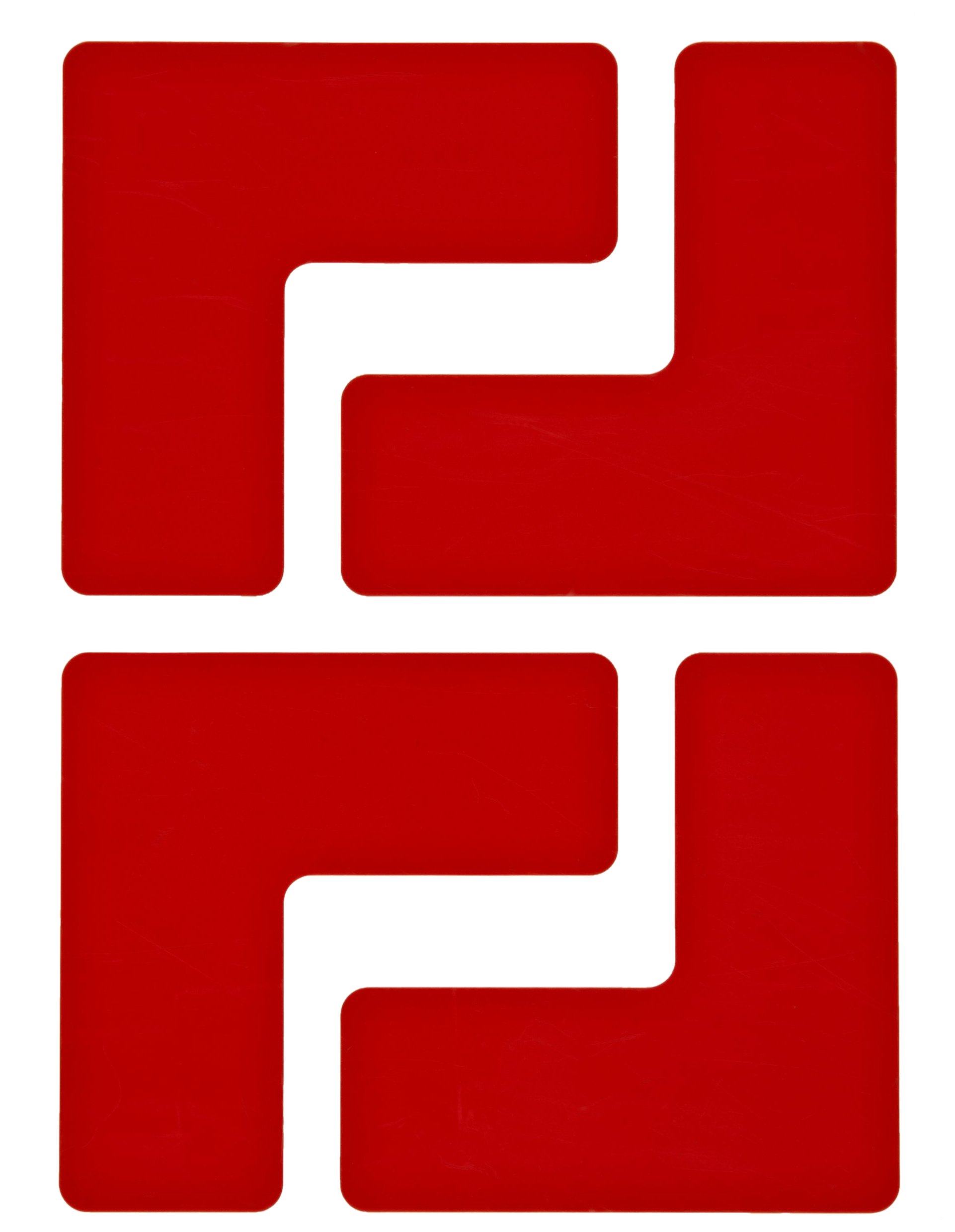Toughstripe L Corner Marker, 50.80mm x 127mm x 127mm, Red, Pack of 20 — image 1