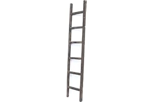 BARNWOODUSA LLC BarnwoodUSA Rustic Farmhouse Decorative Ladder - Our 6 ft Ladder can be Mounted Horizontally or Vertically and is Crafted from Upcycled Wood | No Assembly Required | Black