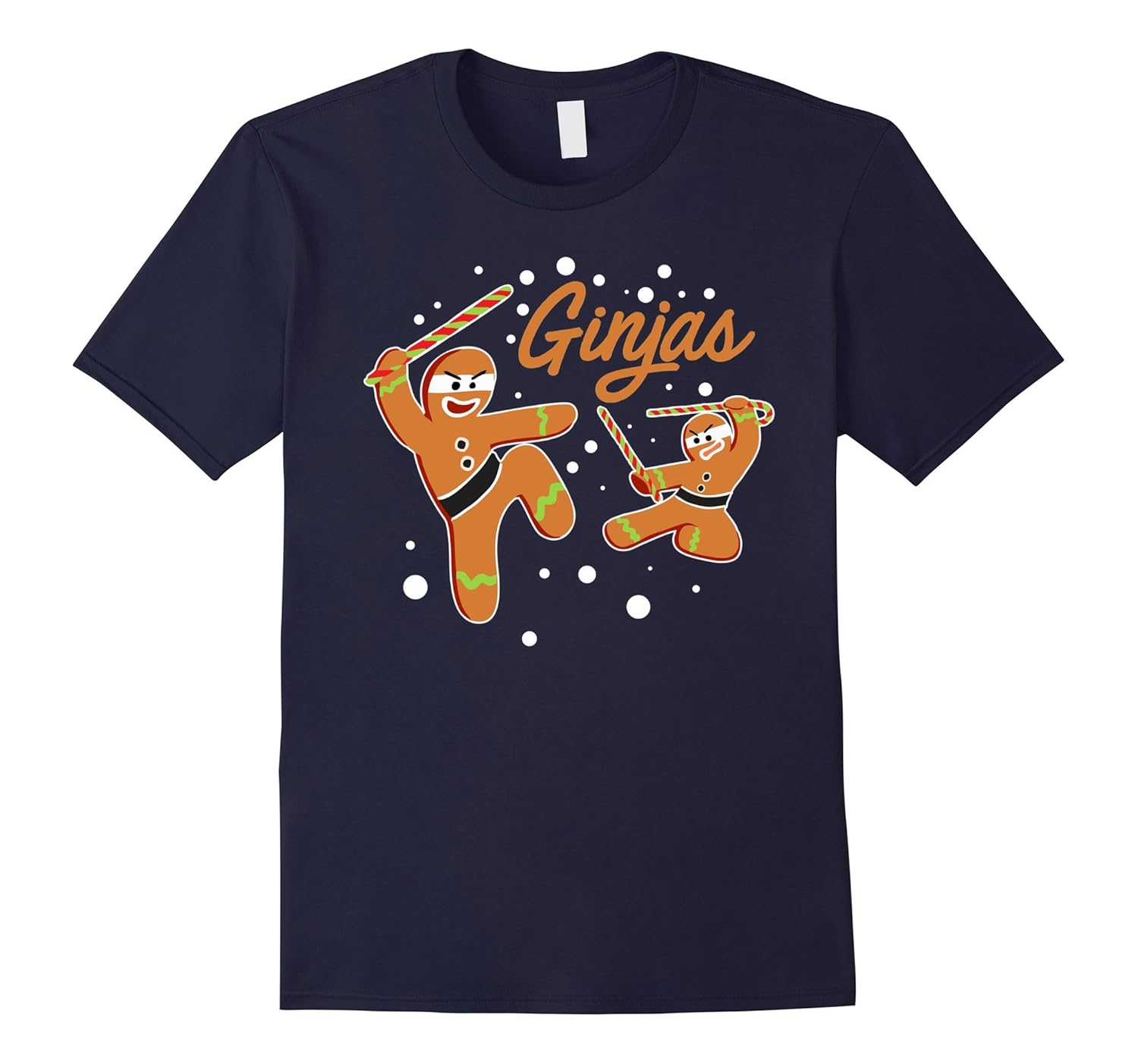 Funny Christmas Gingerbread Shirt Gifts Ginja Ninja Tee Kids-ANZ