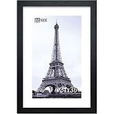 VCK 24x36 Poster Frame, Black Wood Picture Frame for Wall Display, 1 Pack | Gallery-Quality, Wide Thick Border, Shatterproof Plexiglass, Vertical/Horizontal, for Movie Posters, Large Wall Art, Prints