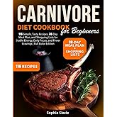 Carnivore Diet Cookbook for Beginners: 116 Simple, Tasty Recipes, 30-Day Meal Plan, and Shopping Lists for Stable Energy, Daily Focus, and Fewer Cravings | Full Color Edition