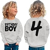 AG AGUU Birthday Boy Sweatshirts 1-8 Years Old Birthday Shirts Kids Pullover Toddler Baby Boy B-day Party Outfits Fall Tops