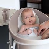 Shnuggle Bath Rinse Cup Taupe Baby Shampoo Rinsing Jug Soft Rim view 4