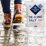 Peacock 20KG White De-Icing Rock Salt for Ice Snow Clear Pathways view 3