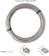 YEYIT 17Pcs Cable Rope Kit 10M 304 Stainless Steel PVC Coated Wire Rope view 2
