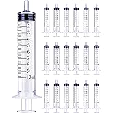 HaBeuniver 10ml Luer Slip Syringe with Measurement - 30 Pack - Bulk package, Disposable - Plastic Syringe for Scientific Labs