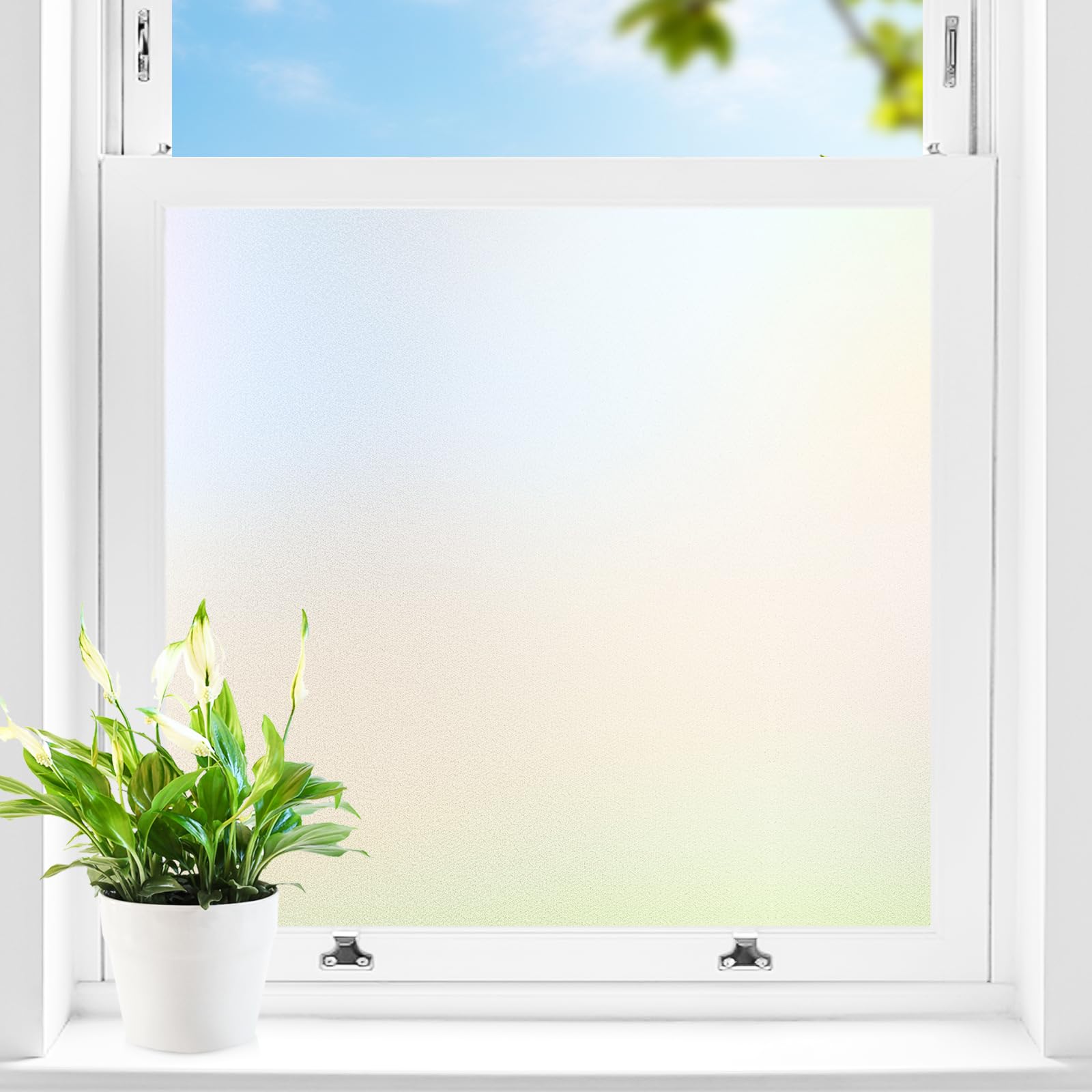 Photo 1 of Coavas Window Privacy Film One Way, See Out Not in Windows Tint for Home, Mirror Reflective Blocking Sun Heat Glass Coverings UV Static Cling