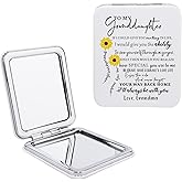 Gtizry Sunflower Makeup Mirror - 2.48 X 2.9 X 0.39 - Inspirational Gift for Granddaughter from Grandma, Granddaughter Gift Idea for Christmas, Birthday