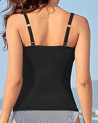 Aqua Eve Tankini Tops for Women Swimwear Top Only