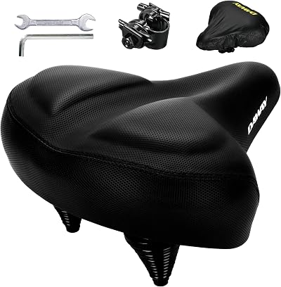 DAWAY C40 Ultra-Comfortable Oversized Bike Seat Memory Foam Padded