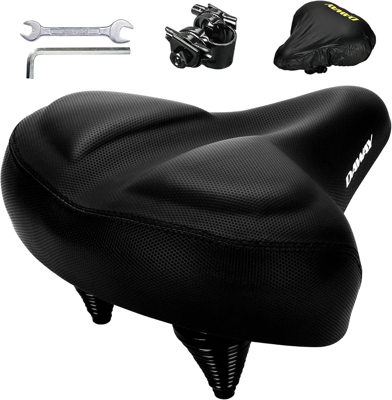 DAWAY C40 Ultra-Comfortable Oversized Bike Seat Memory Foam Padded