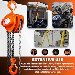 YATOINTO Chain Hoist 1 Ton(2200 Lbs) Capacity 20 FT