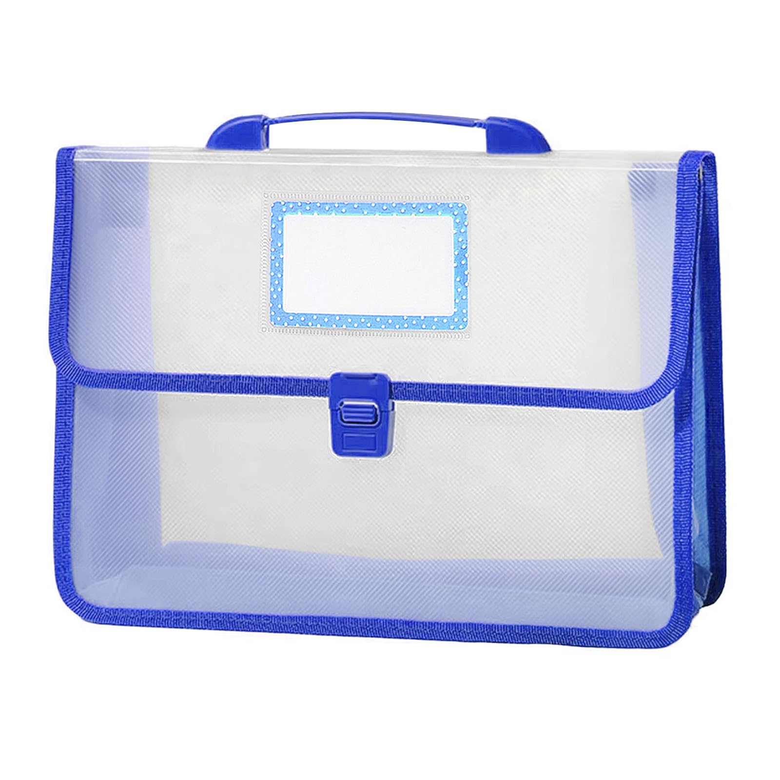 TINAYAUE Homework Book Bag for Students Kids Waterproof PP Tote Bag with Name Tag Transparent Bulk A4 Paper Carry Bag Thick File Storage Pouch Large Capacity Kindergarten Nursery School Supplies