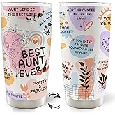 MOTERMATE Best Aunt Ever 20oz Travel Coffee Mug Tumbler, Best Aunt Ever Auntie Gifts for Christmas from Niece Nephew, Aunt Birthday Gift Ideas, Auntie Water Stainless Steel Tumbler with Lid and Straw