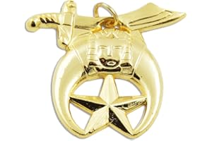 THE MASONIC EXCHANGE Shriner Masonic Pendant - [Gold][1 3/8'' Tall]