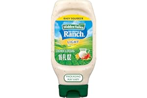 Hidden Valley Original Ranch Light Salad Dressing and Topping, 16 Ounce Bottle (Package May Vary)