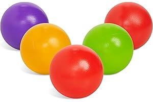 Botabee Set of 5 Multi-Colored Replacement Balls for Ball Popper Toys in Assorted Colors - Vibrant and Durable Plastic