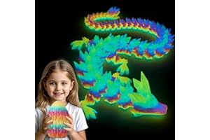 DAK HAAN 19'' Big 3D Printed Dragon,Dragon Eggs with Dragon Inside,Surprise Dragon Egg Toy,Full Articulated Crystal 3D Dragon(Giant Dragon Egg)