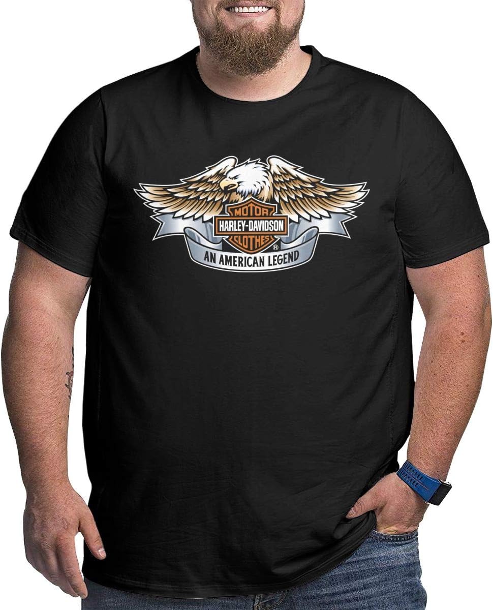 Harley Davidson Logo 2 Oversized Lightweight Round Neck Shirt Short Sleeve T-Shirt for Mens Black