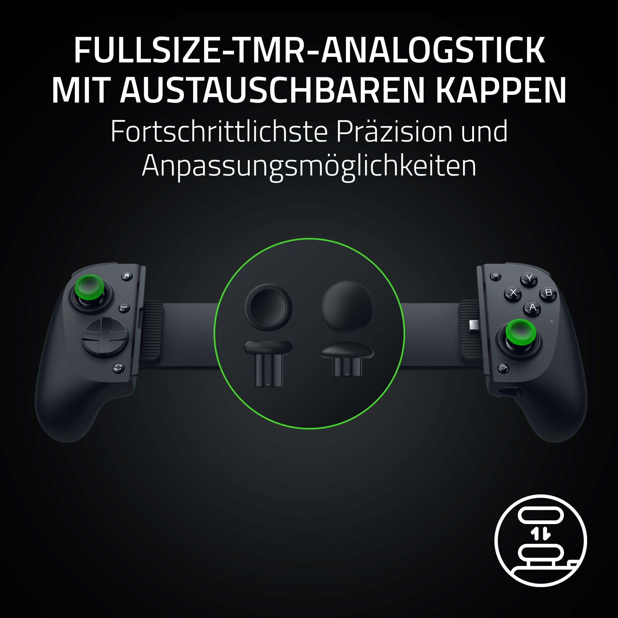Razer Kishi V3 Pro XL - USB-C Gaming-Controller für Fullsize-Tablets - iPads & Android-Tablets bis zu 13" - Plug-and-Play - Anti-Drift-Analogsticks - Sensa HD Haptik - Nexus App, Schwarz 4
