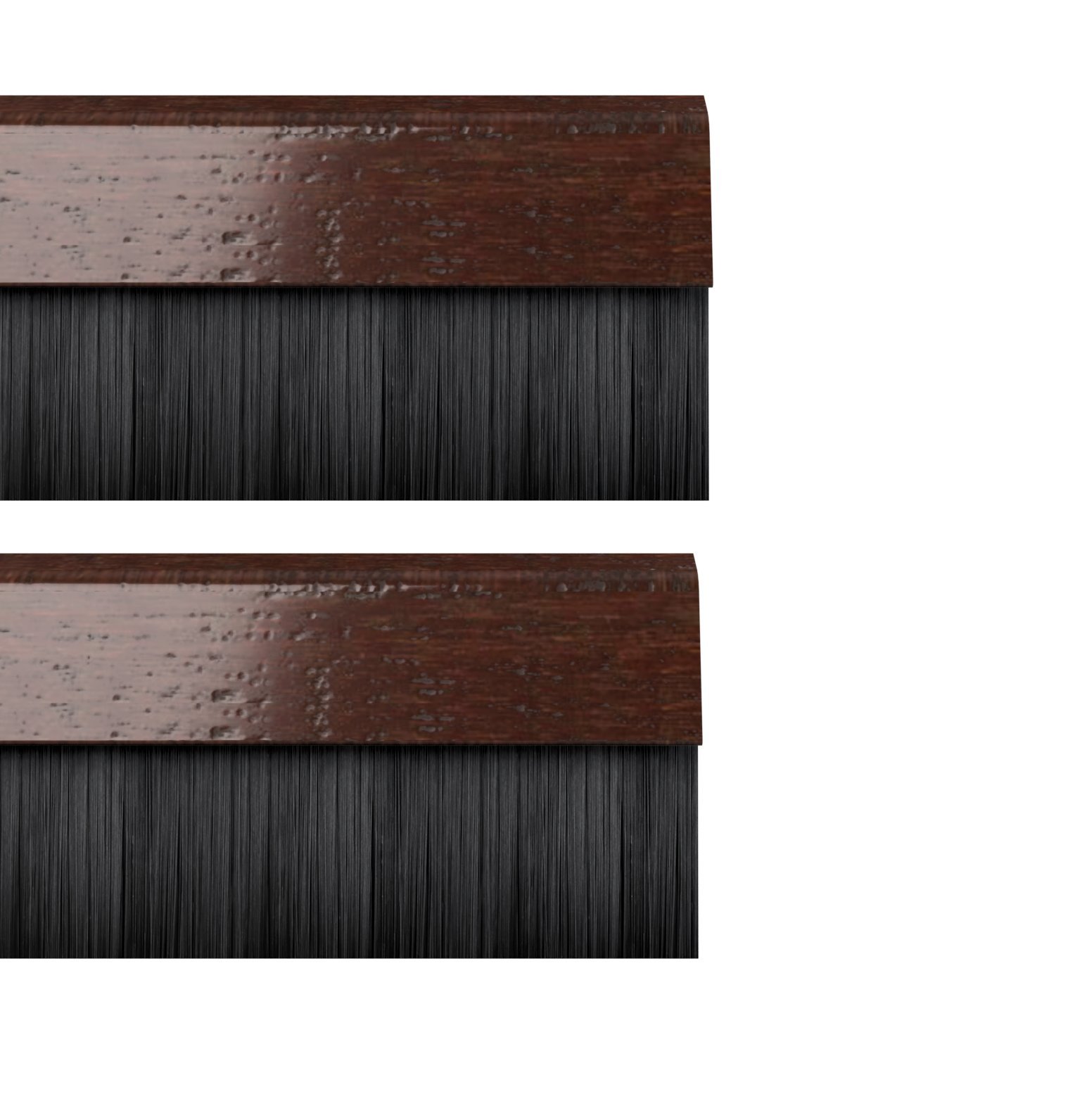 STORMGUARD 02AM0010838DWO BDS Cover Clip Bottom of The Door Brush Draught Seal, Dark Oak, 838mm, Set of 2 Pieces
