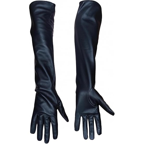 Black PU Leather Gloves Male Thin Style Driving Le... - Grandado